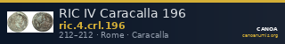 RIC IV Caracalla 196 — CANOA