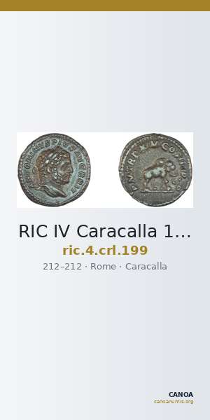 RIC IV Caracalla 199 — CANOA