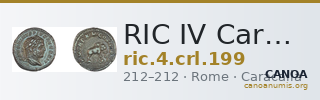 RIC IV Caracalla 199 — CANOA
