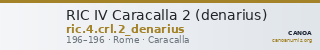 RIC IV Caracalla 2 (denarius) — CANOA
