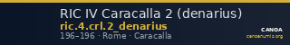 RIC IV Caracalla 2 (denarius) — CANOA