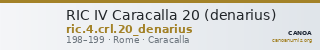 RIC IV Caracalla 20 (denarius) — CANOA