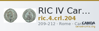 RIC IV Caracalla 204 — CANOA