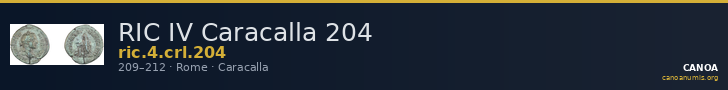 RIC IV Caracalla 204 — CANOA