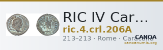RIC IV Caracalla 206A — CANOA
