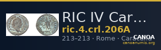 RIC IV Caracalla 206A — CANOA