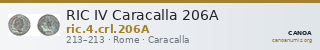 RIC IV Caracalla 206A — CANOA