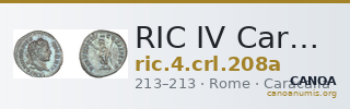 RIC IV Caracalla 208a — CANOA