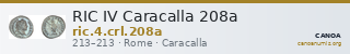 RIC IV Caracalla 208a — CANOA