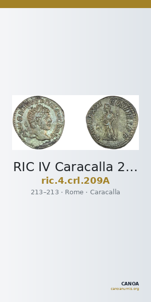 RIC IV Caracalla 209A — CANOA