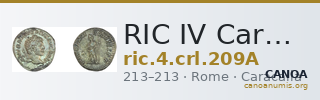 RIC IV Caracalla 209A — CANOA
