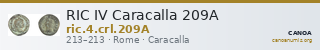 RIC IV Caracalla 209A — CANOA