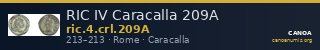 RIC IV Caracalla 209A — CANOA