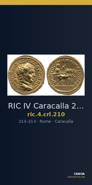 RIC IV Caracalla 210 — CANOA