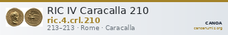RIC IV Caracalla 210 — CANOA