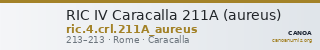 RIC IV Caracalla 211A (aureus) — CANOA
