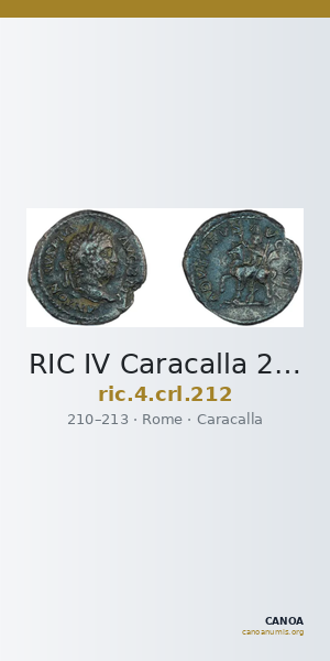 RIC IV Caracalla 212 — CANOA