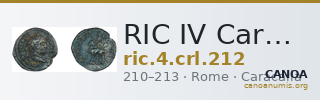 RIC IV Caracalla 212 — CANOA
