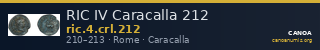 RIC IV Caracalla 212 — CANOA