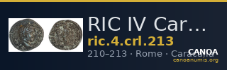 RIC IV Caracalla 213 — CANOA