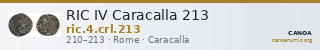 RIC IV Caracalla 213 — CANOA