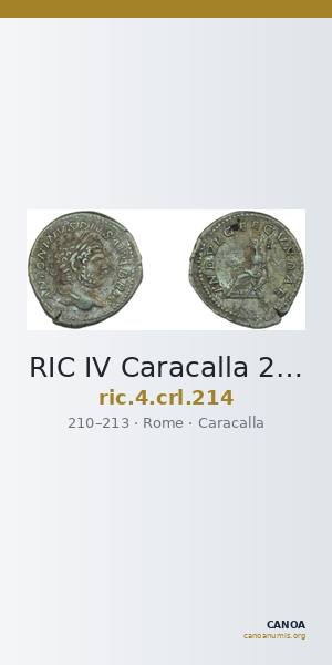 RIC IV Caracalla 214 — CANOA
