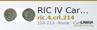 RIC IV Caracalla 214 — CANOA