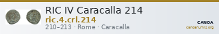 RIC IV Caracalla 214 — CANOA