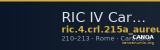 RIC IV Caracalla 215a (aureus) — CANOA