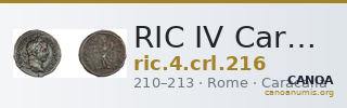 RIC IV Caracalla 216 — CANOA