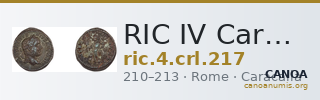 RIC IV Caracalla 217 — CANOA