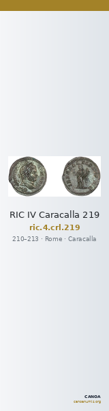RIC IV Caracalla 219 — CANOA
