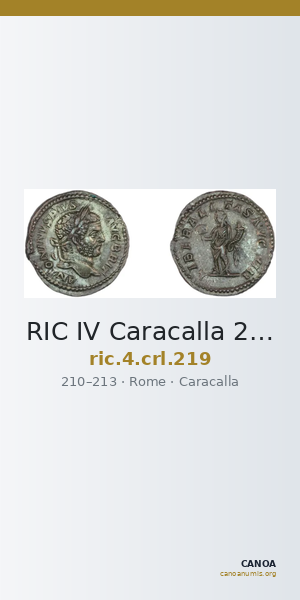 RIC IV Caracalla 219 — CANOA