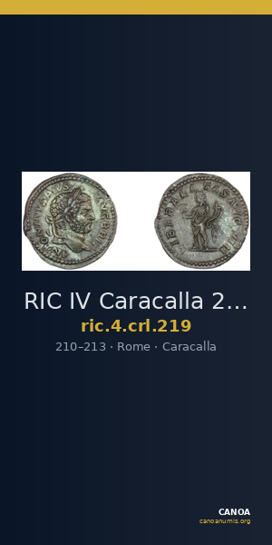 RIC IV Caracalla 219 — CANOA