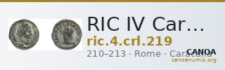 RIC IV Caracalla 219 — CANOA