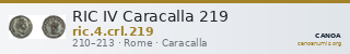RIC IV Caracalla 219 — CANOA