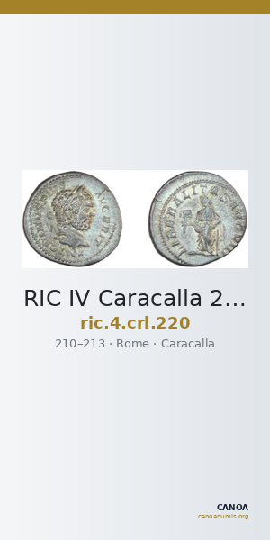 RIC IV Caracalla 220 — CANOA