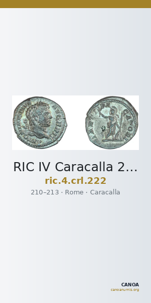 RIC IV Caracalla 222 — CANOA
