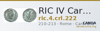 RIC IV Caracalla 222 — CANOA