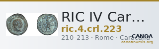 RIC IV Caracalla 223 — CANOA