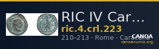 RIC IV Caracalla 223 — CANOA