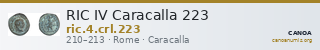 RIC IV Caracalla 223 — CANOA