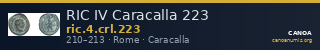 RIC IV Caracalla 223 — CANOA
