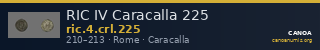 RIC IV Caracalla 225 — CANOA