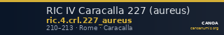 RIC IV Caracalla 227 (aureus) — CANOA