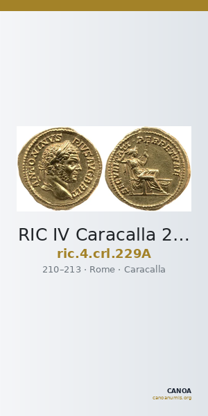RIC IV Caracalla 229A — CANOA