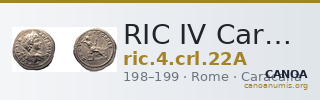 RIC IV Caracalla 22A — CANOA