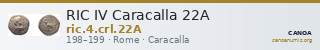 RIC IV Caracalla 22A — CANOA