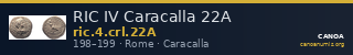 RIC IV Caracalla 22A — CANOA