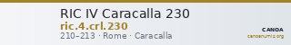 RIC IV Caracalla 230 — CANOA